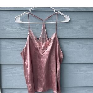 In Bloom By Jonquil Lace-Trim Cami in Dusty Rose Size SP